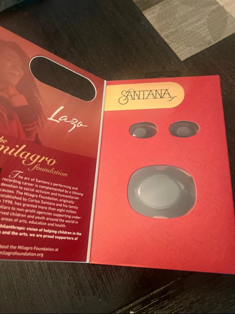Carlos Santana Red and Black Earbud Headphones